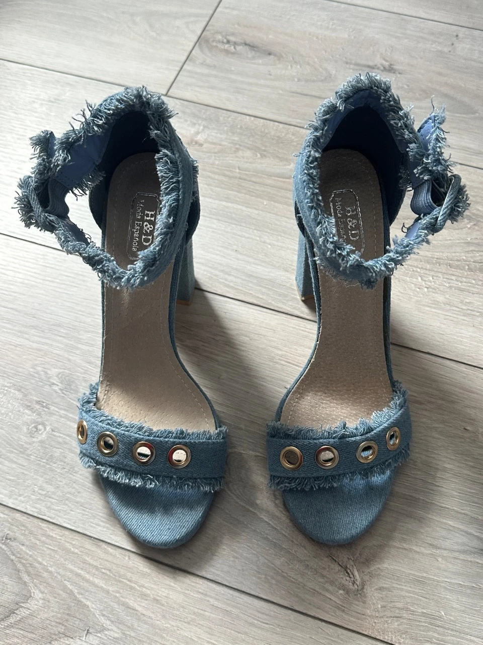 Jeansandalen met blokhak - Hakken 10 cm - Y2K-stijl - Maat 39 - Als nieuw – photo 2